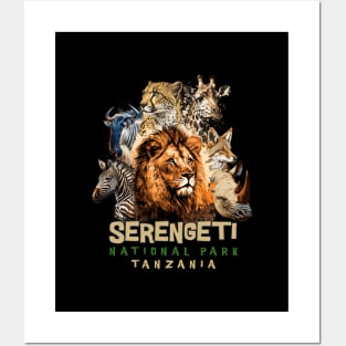 Animals In African Serengeti National Park Safari Tanzania Posters and Art